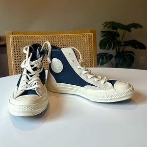 Converse Chuck 70 High Tops White & Navy Blue